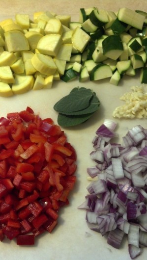 Chopped and ready to go...love good mise en place!